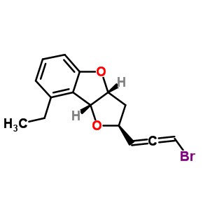 66389-39-7  (2S,3aR,8bR)-2-[(1S)-3-bromopropadienyl]-8-ethyl-2,3,3a,8b-tetrahydrofuro[3,2-b][1]benzofuran