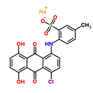 69657-96-1  sodium 2-[(4-chloro-5,8-dihydroxy-9,10-dioxo-9,10-dihydroanthracen-1-yl)amino]-5-methylbenzenesulfonate