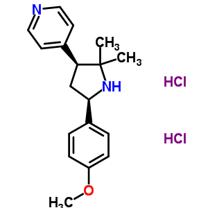 74650-29-6  4-[(3S,5R)-5-(4-methoxyphenyl)-2,2-dimethylpyrrolidin-3-yl]pyridine dihydrochloride