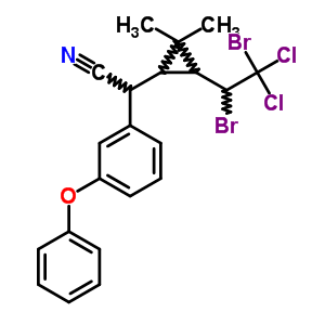 75491-92-8  [3-(1,2-dibromo-2,2-dichloroethyl)-2,2-dimethylcyclopropyl](3-phenoxyphenyl)acetonitrile