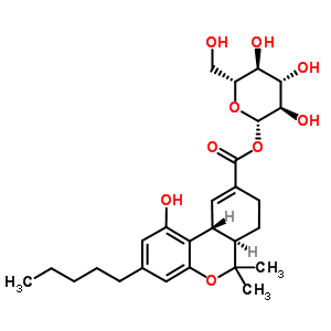 75504-33-5  1-O-{[(6aR,10aR)-1-hydroxy-6,6-dimethyl-3-pentyl-6a,7,8,10a-tetrahydro-6H-benzo[c]chromen-9-yl]carbonyl}-beta-D-glucopyranose