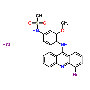 76708-68-4  N-{4-[(4-bromoacridin-9-yl)amino]-3-methoxyphenyl}methanesulfonamide hydrochloride (1:1)