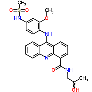 79453-48-8  N-(2-hydroxypropyl)-9-({2-methoxy-4-[(methylsulfonyl)amino]phenyl}amino)acridine-4-carboxamide