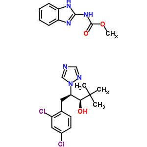 96053-91-7  methyl 1H-benzimidazol-2-ylcarbamate - (2R,3R)-1-(2,4-dichlorophenyl)-4,4-dimethyl-2-(1H-1,2,4-triazol-1-yl)pentan-3-ol (1:1)