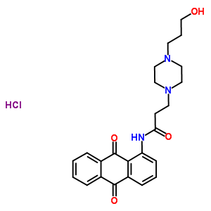 112764-15-5  N-(9,10-dioxo-9,10-dihydroanthracen-1-yl)-3-[4-(3-hydroxypropyl)piperazin-1-yl]propanamide hydrochloride (1:1)