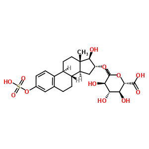 13974-44-2;4661-65-8  (16alpha,17beta)-17-hydroxy-3-(sulfooxy)estra-1,3,5(10)-trien-16-yl D-glucopyranosiduronic acid