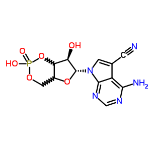 52134-58-4  4-amino-7-[(6R,7R)-2,7-dihydroxy-2-oxidotetrahydro-4H-furo[3,2-d][1,3,2]dioxaphosphinin-6-yl]-7H-pyrrolo[2,3-d]pyrimidine-5-carbonitrile