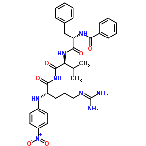 54799-93-8  N-benzoyl-L-phenylalanyl-N-{(2S)-5-[(diaminomethylidene)amino]-2-[(4-nitrophenyl)amino]pentanoyl}-L-valinamide