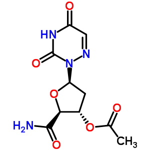 54918-21-7  (2S,3S,5R)-2-carbamoyl-5-(3,5-dioxo-4,5-dihydro-1,2,4-triazin-2(3H)-yl)tetrahydrofuran-3-yl acetate (non-preferred name)