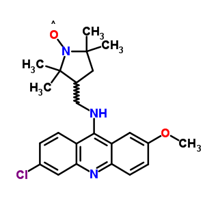 59668-67-6  (3-{[(6-chloro-2-methoxyacridin-9-yl)amino]methyl}-2,2,5,5-tetramethylpyrrolidin-1-yl)oxidanyl