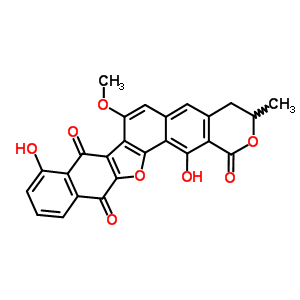 74373-26-5  9,15-dihydroxy-7-methoxy-3-methyl-3,4-dihydro-1H-naphtho[2',3':2,3][1]benzofuro[6,7-g]isochromene-1,8,13-trione