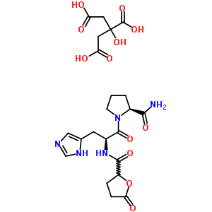 77026-80-3;77026-81-4  N-[(5-oxotetrahydrofuran-2-yl)carbonyl]-L-histidyl-L-prolinamide
