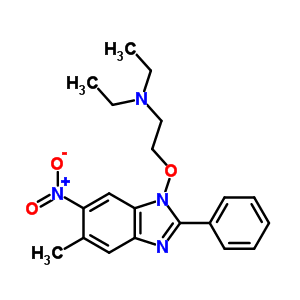 78686-00-7  N,N-diethyl-2-[(5-methyl-6-nitro-2-phenyl-1H-benzimidazol-1-yl)oxy]ethanamine