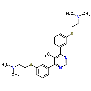 129224-96-0  2,2'-[(5-methylpyrimidine-4,6-diyl)bis(benzene-3,1-diylsulfanediyl)]bis(N,N-dimethylethanamine)