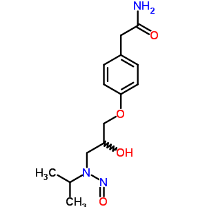 134720-04-0  2-(4-{2-hydroxy-3-[nitroso(propan-2-yl)amino]propoxy}phenyl)acetamide