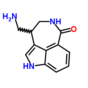 147436-25-7  3-(aminomethyl)-1,3,4,5-tetrahydro-6H-azepino[5,4,3-cd]indol-6-one