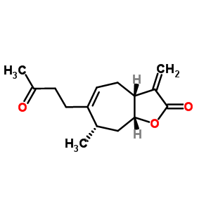 33649-15-9;68736-88-9  (3aR,7S,8aR)-7-methyl-3-methylidene-6-(3-oxobutyl)-3,3a,4,7,8,8a-hexahydro-2H-cyclohepta[b]furan-2-one
