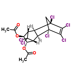 34408-22-5  (1R,2S,3S,4S,4aS,5R,8S,8aR)-5,6,7,8,10,10-hexachloro-1,2,3,4,4a,5,8,8a-octahydro-1,4:5,8-dimethanonaphthalene-2,3-diyl diacetate
