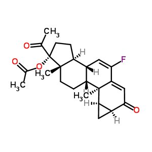 34542-22-8  (1R,3aS,3bR,7aS,8aR,8bR,8cR,10aS)-1-acetyl-5-fluoro-8b,10a-dimethyl-7-oxo-1,2,3,3a,3b,7,7a,8,8a,8b,8c,9,10,10a-tetradecahydrocyclopenta[a]cyclopropa[g]phenanthren-1-yl acetate