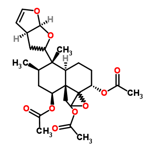 53060-58-5  (2S,4aR,5S,6R,8S,8aR)-8a-[(acetyloxy)methyl]-5,6-dimethyl-5-[(3aS,6aS)-2,3,3a,6a-tetrahydrofuro[2,3-b]furan-2-yl]octahydro-2H-spiro[naphthalene-1,2'-oxirane]-2,8-diyl diacetate