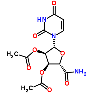 54918-06-8  (2S,3S,4R,5R)-2-carbamoyl-5-(2,4-dioxo-3,4-dihydropyrimidin-1(2H)-yl)tetrahydrofuran-3,4-diyl diacetate (non-preferred name)