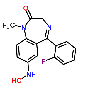 55894-87-6  5-(2-fluorophenyl)-7-(hydroxyamino)-1-methyl-1,3-dihydro-2H-1,4-benzodiazepin-2-one 55894-87-6  5-(2-fluorophenyl)-7-(hydroxyamino)-1-methyl-1,3-dihydro-2H-1,4-benzodiazepin-2-one