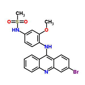 57164-79-1  N-{4-[(3-bromoacridin-9-yl)amino]-3-methoxyphenyl}methanesulfonamide