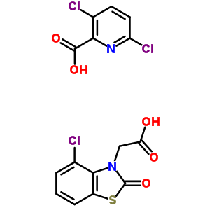 59215-59-7  (4-chloro-2-oxo-1,3-benzothiazol-3(2H)-yl)acetic acid - 3,6-dichloropyridine-2-carboxylic acid (1:1)