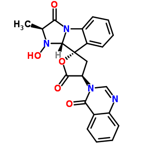 61897-87-8  (2S,2'S,4R,9a'S)-1'-hydroxy-2'-methyl-4-(4-oxoquinazolin-3(4H)-yl)-1',9a'-dihydro-3H-spiro[furan-2,9'-imidazo[1,2-a]indole]-3',5(2'H,4H)-dione