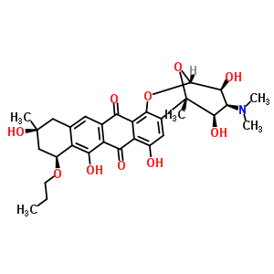 71582-51-9  (2R,3S,4S,5R,6S,11S,13S)-4-(dimethylamino)-3,5,8,10,13-pentahydroxy-6,13-dimethyl-11-propoxy-3,4,5,6,11,12,13,14-octahydro-2H-2,6-epoxytetraceno[1,2-b]oxocine-9,16-dione
