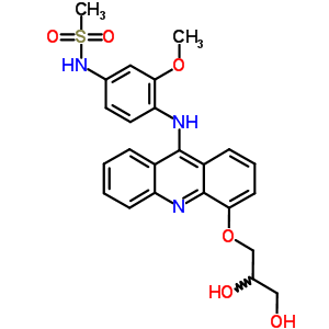 76708-51-5  N-(4-{[4-(2,3-dihydroxypropoxy)acridin-9-yl]amino}-3-methoxyphenyl)methanesulfonamide