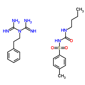 78939-99-8  N-(butylcarbamoyl)-4-methylbenzenesulfonamide - N-(2-phenylethyl)imidodicarbonimidic diamide (1:1)