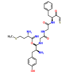 93674-89-6  N-[(2S)-2-amino-1-{[(1E,2S)-2-amino-4-(methylsulfanyl)butanimidoyl]oxy}-3-(4-hydroxyphenyl)propyl]glycyl-N-[(2S)-3-oxo-1-phenyl-4-thioxobutan-2-yl]glycinamide