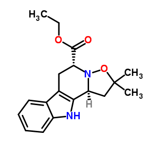 99708-07-3  ethyl (5R,11bS)-2,2-dimethyl-1,2,5,6,11,11b-hexahydro[1,2]oxazolo[2',3':1,2]pyrido[3,4-b]indole-5-carboxylate